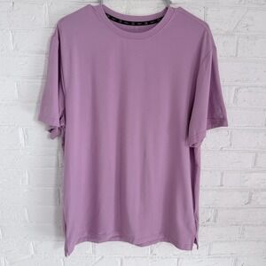 Gap Fit Mens Shirt L Short Sleeve Performance Wicking Tee T Shirt Purple Sz L